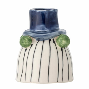 Bloomingville Tacana Candle Holder Blue Stoneware